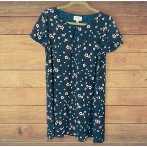 Everly green dress with floral print